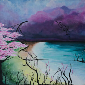 Meandering in Magenta Print
